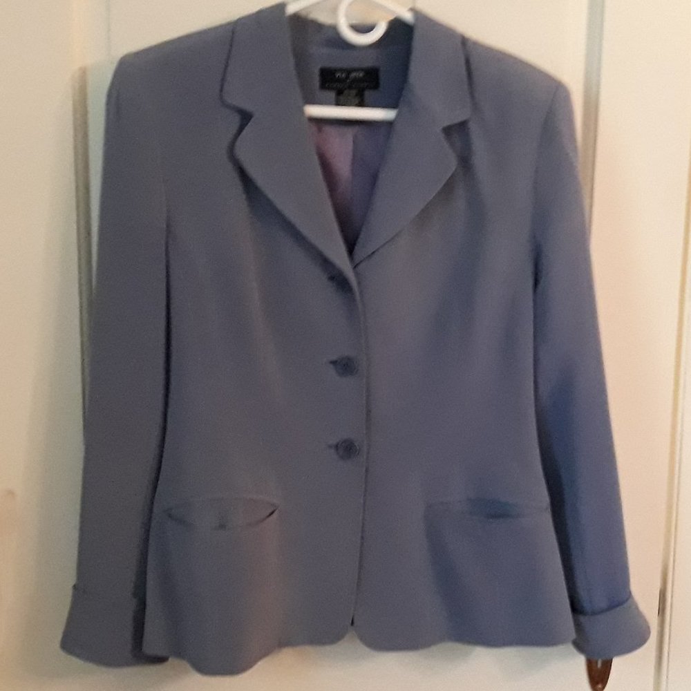Blue Silk Blazer Sz 10